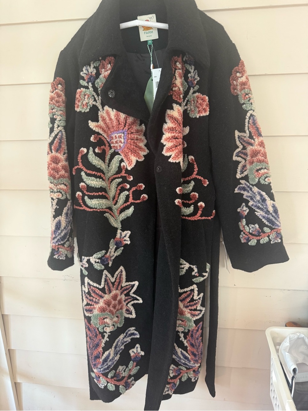 FARM Rio Marvelous Garden Embroidered Floral Fleece Coat – XS – NWT - Picture 7 of 15